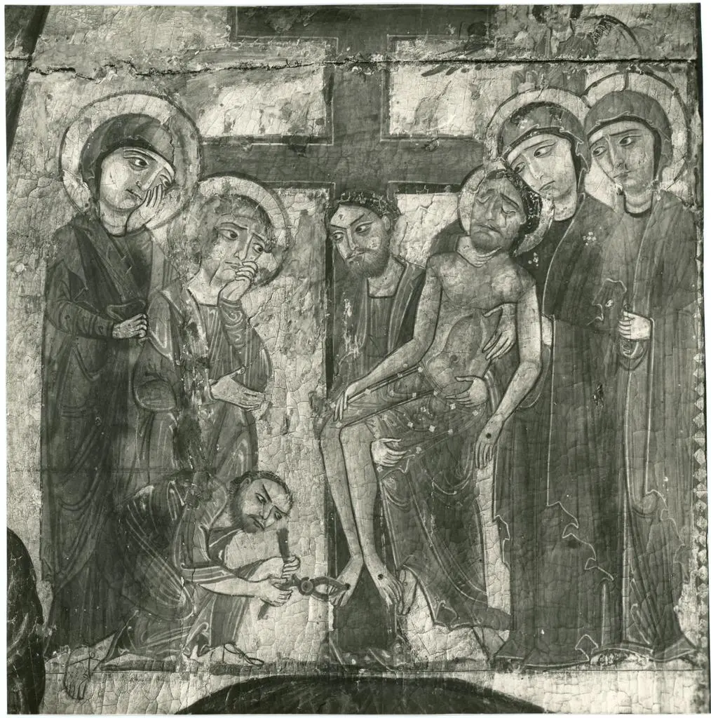 Alinari, Fratelli , Maestro della Croce dell'Accademia - sec. XII - Deposizione di Cristo dalla croce