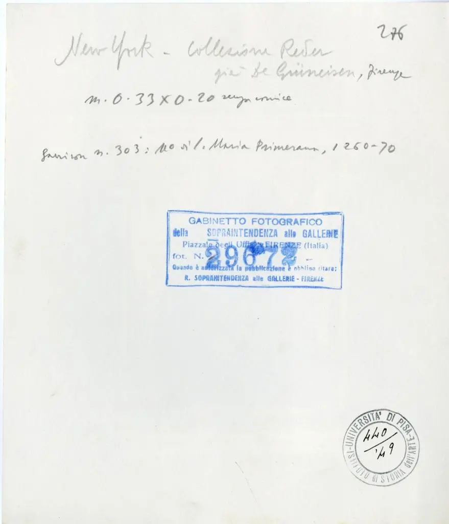 Gabinetto Fotografico della Soprintendenza Speciale per il Patrimonio Storico, Artistico ed Etnoantropologico e per il Polo Museale della citt&agrave; di Firenze , Maestro di Santa Maria Primerana - sec. XIII - Madonna con Bambino e storie della Passione di Cristo