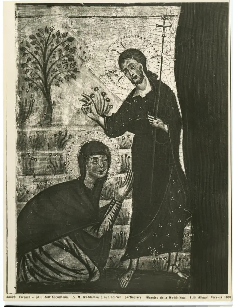 Alinari, Fratelli , Firenze - Gall. dell'Accademia. S. M. Maddalena e sue storie: particolare (Maestro della Maddalena)
