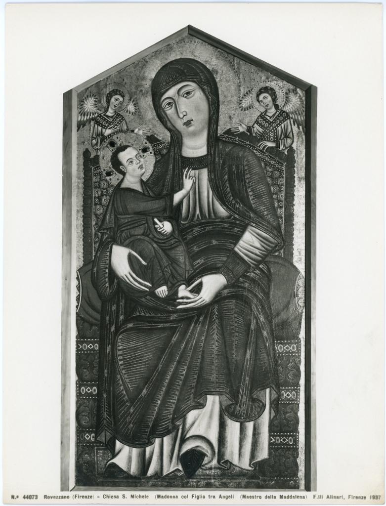 Alinari, Fratelli , Rovezzano (Firenze) - Chiesa di S. Michele (Madonna col Figlio tra Angeli) (Maestro della Maddalena)