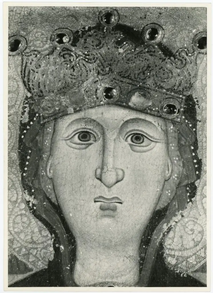 Gabinetto Fotografico della Soprintendenza Speciale per il Patrimonio Storico, Artistico ed Etnoantropologico e per il Polo Museale della citt&agrave; di Firenze , Maestro della Maddalena - sec. XIII - Volto di Maria Vergine