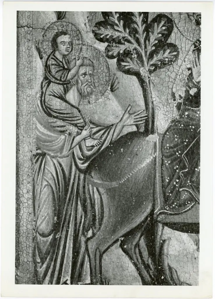 Gabinetto Fotografico della Soprintendenza Speciale per il Patrimonio Storico, Artistico ed Etnoantropologico e per il Polo Museale della citt&agrave; di Firenze , Maestro della Maddalena - sec. XIII - Particolare dalla Fuga in Egitto