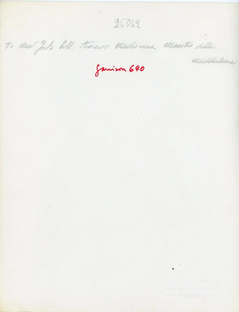 Brogi , New York Coll. Strauss. Madonna. Maestro della Maddalena