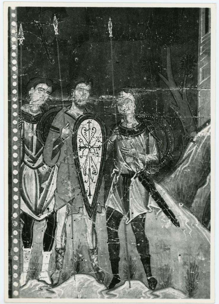 Anonimo , Meliore di Jacopo - sec. XIII - Decapitazione di san Paolo (particolare)