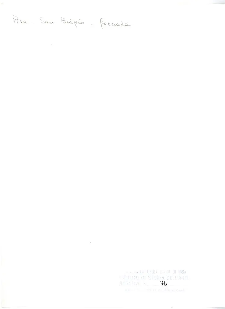 Università di Pisa. Dipartimento di Storia delle Arti , Pisa - San Biagio - facciata