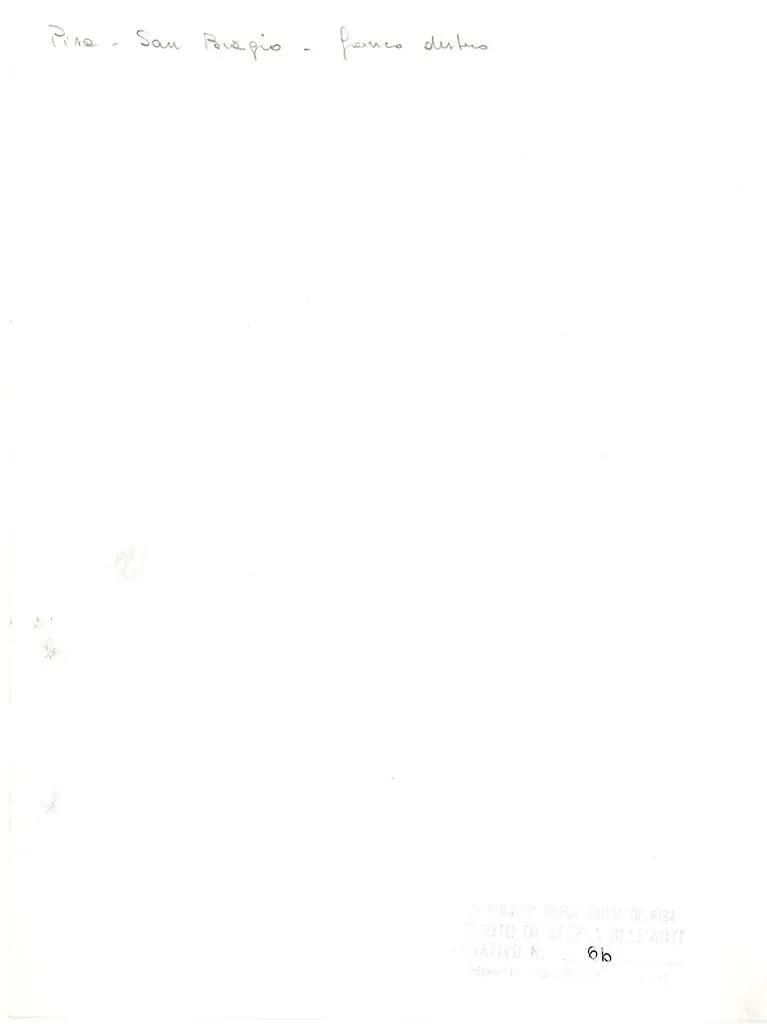 Università di Pisa. Dipartimento di Storia delle Arti , Pisa - San Biagio - fianco destro