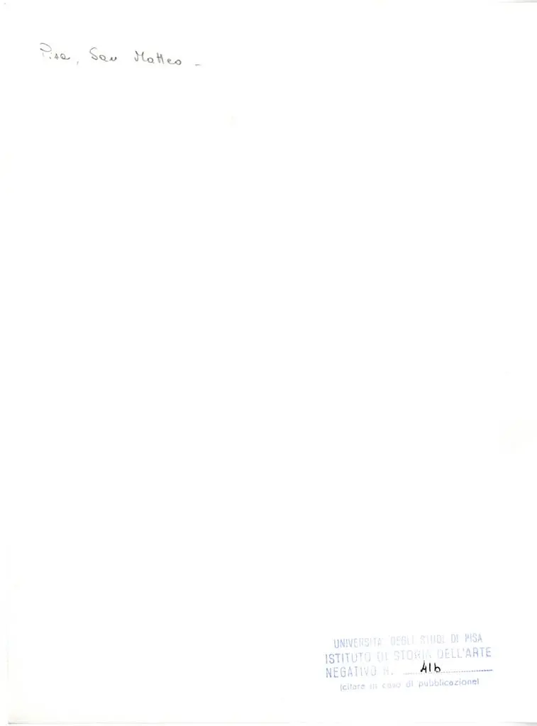 Universit&agrave; di Pisa. Dipartimento di Storia delle Arti , Pisa - San Matteo