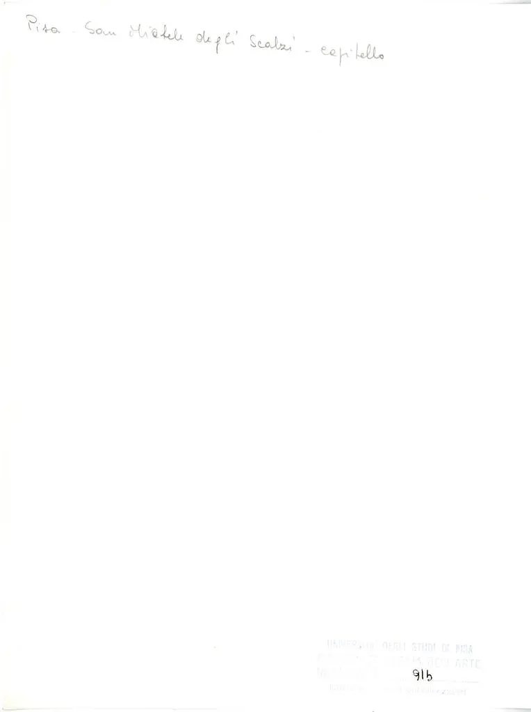 Universit&agrave; di Pisa. Dipartimento di Storia delle Arti , Pisa - San Michele degli Scalzi - capitello