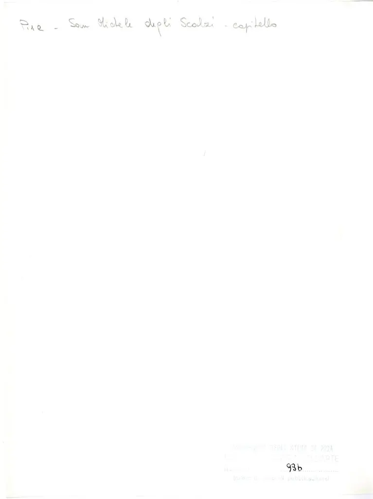 Universit&agrave; di Pisa. Dipartimento di Storia delle Arti , Pisa - San Michele degli Scalzi - capitello