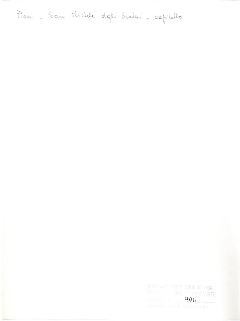 Universit&agrave; di Pisa. Dipartimento di Storia delle Arti , Pisa - San Michele degli Scalzi - capitello