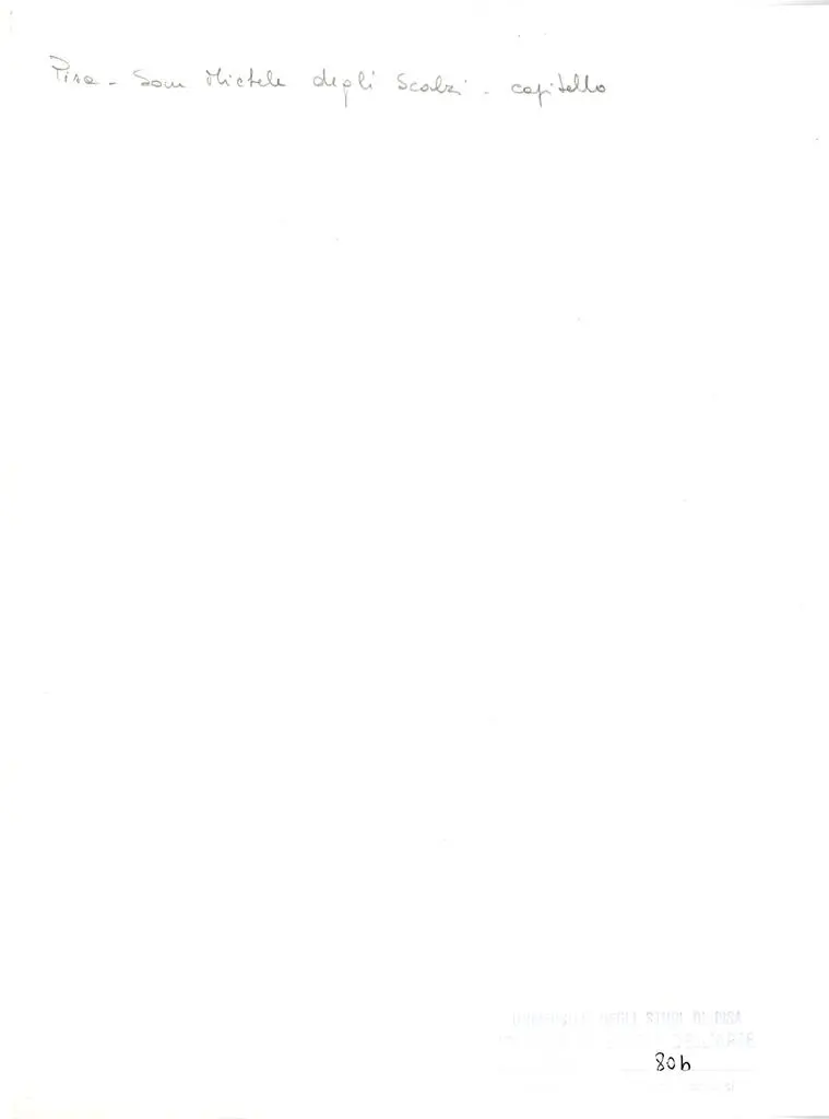 Universit&agrave; di Pisa. Dipartimento di Storia delle Arti , Pisa - San Michele degli Scalzi - capitello