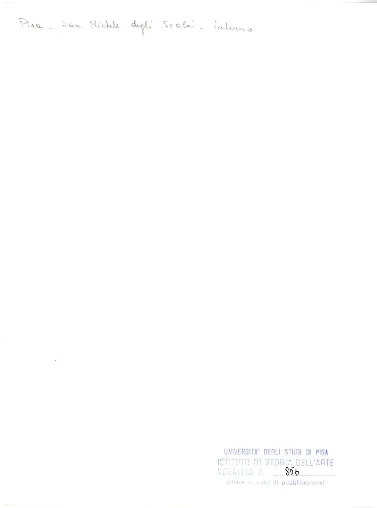 Universit&agrave; di Pisa. Dipartimento di Storia delle Arti , Pisa - San Michele degli Scalzi - interno