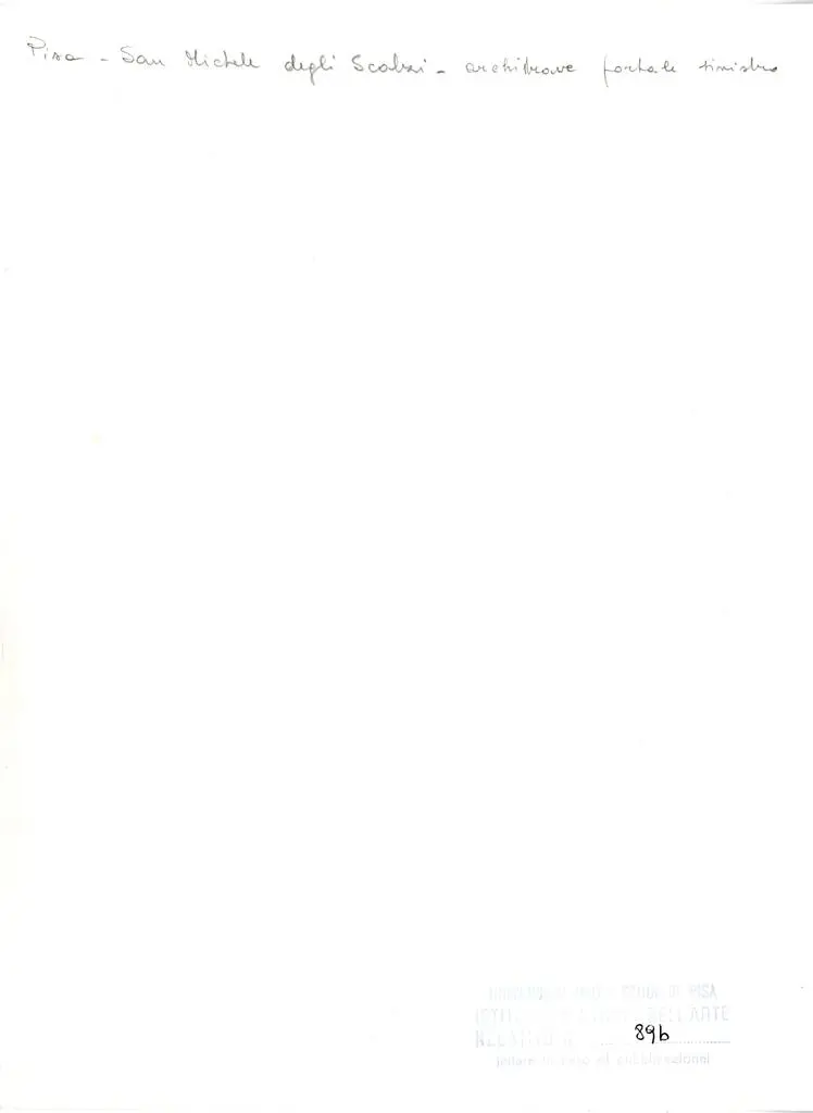 Universit&agrave; di Pisa. Dipartimento di Storia delle Arti , Pisa - San Michele degli Scalzi - architrave portale sinistro