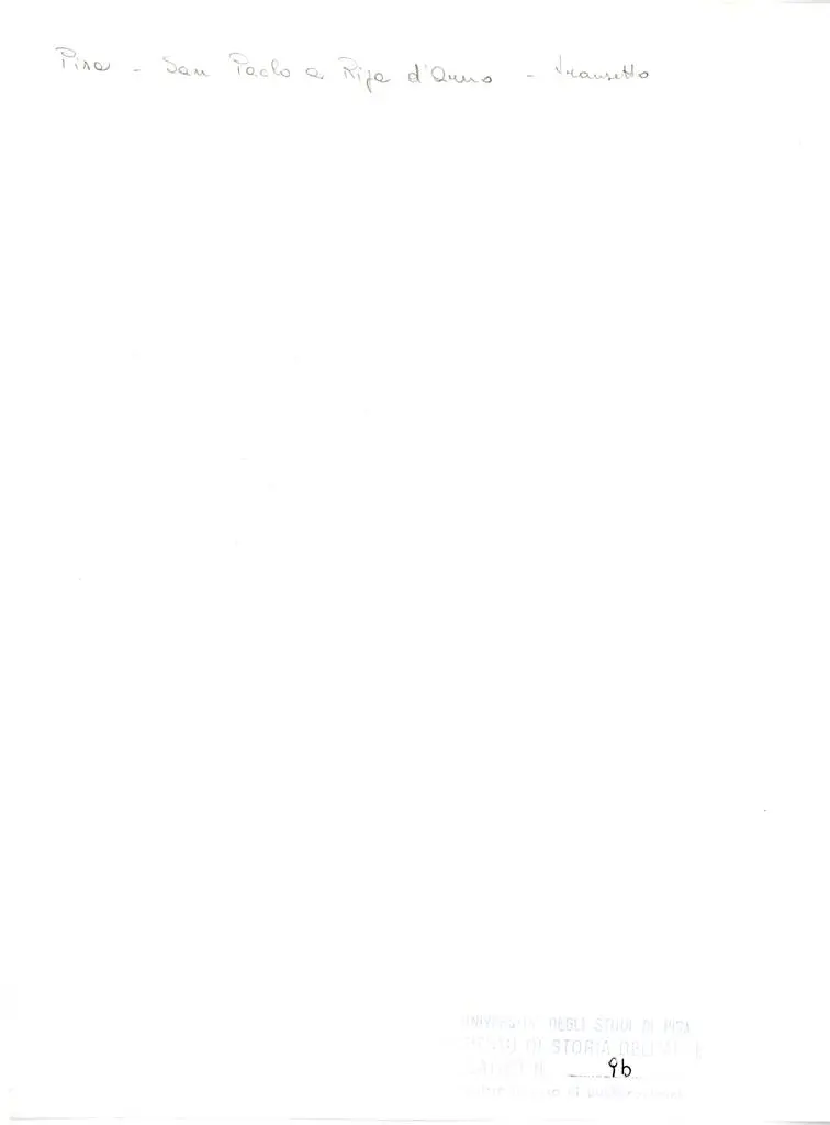 Università di Pisa. Dipartimento di Storia delle Arti , Pisa - San Paolo a Ripa d'Arno - transetto