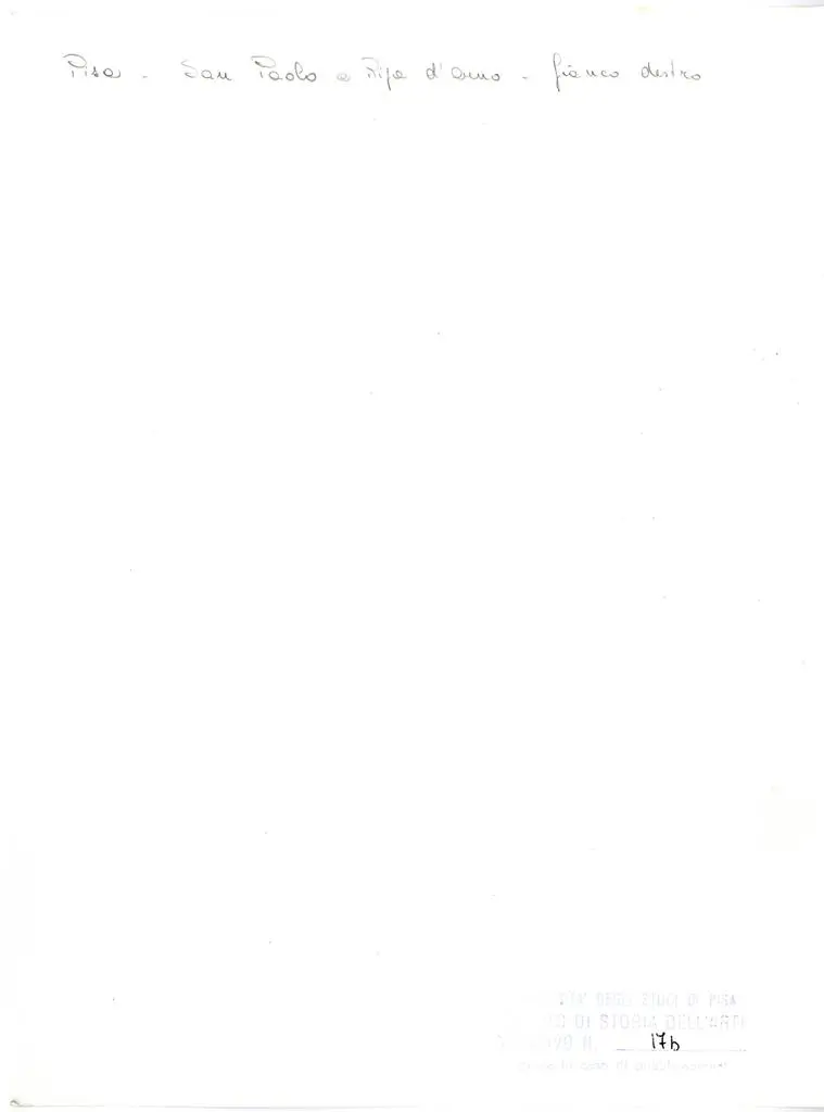 Università di Pisa. Dipartimento di Storia delle Arti , Pisa - San Paolo a Ripa d'Arno - fianco destro