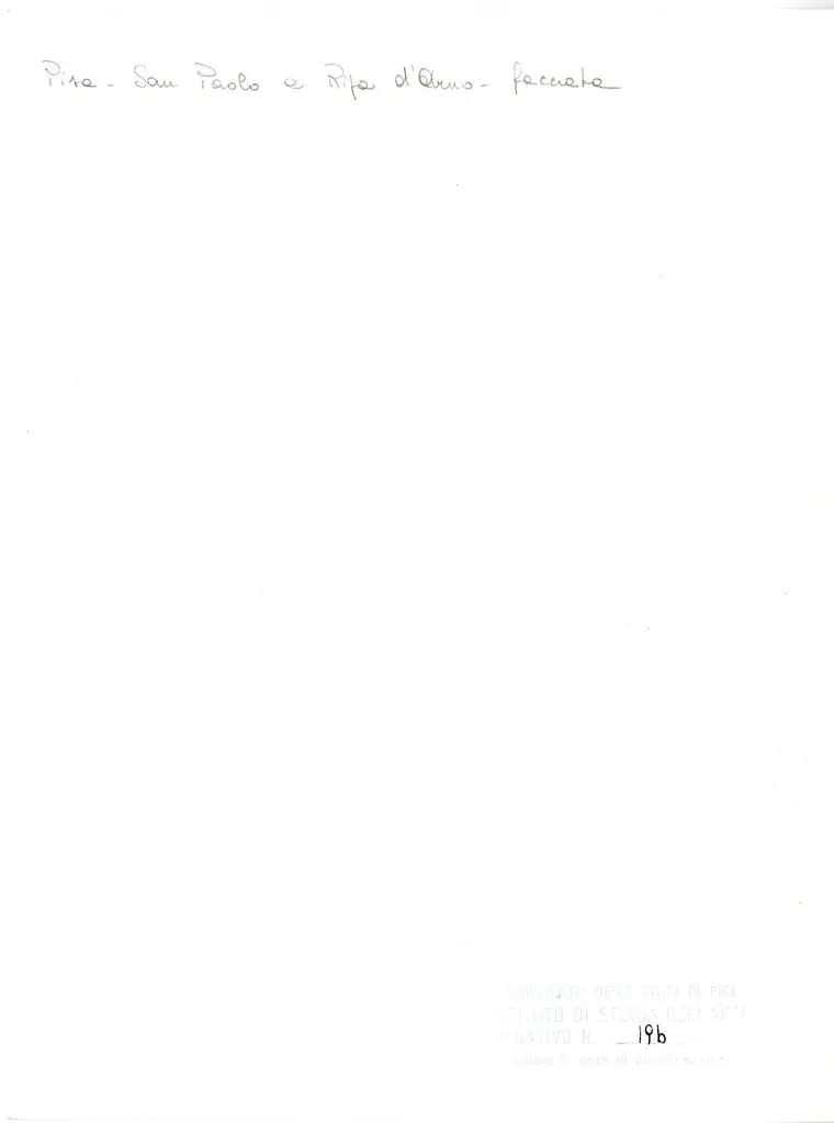 Università di Pisa. Dipartimento di Storia delle Arti , Pisa - San Paolo a Ripa d'Arno - facciata