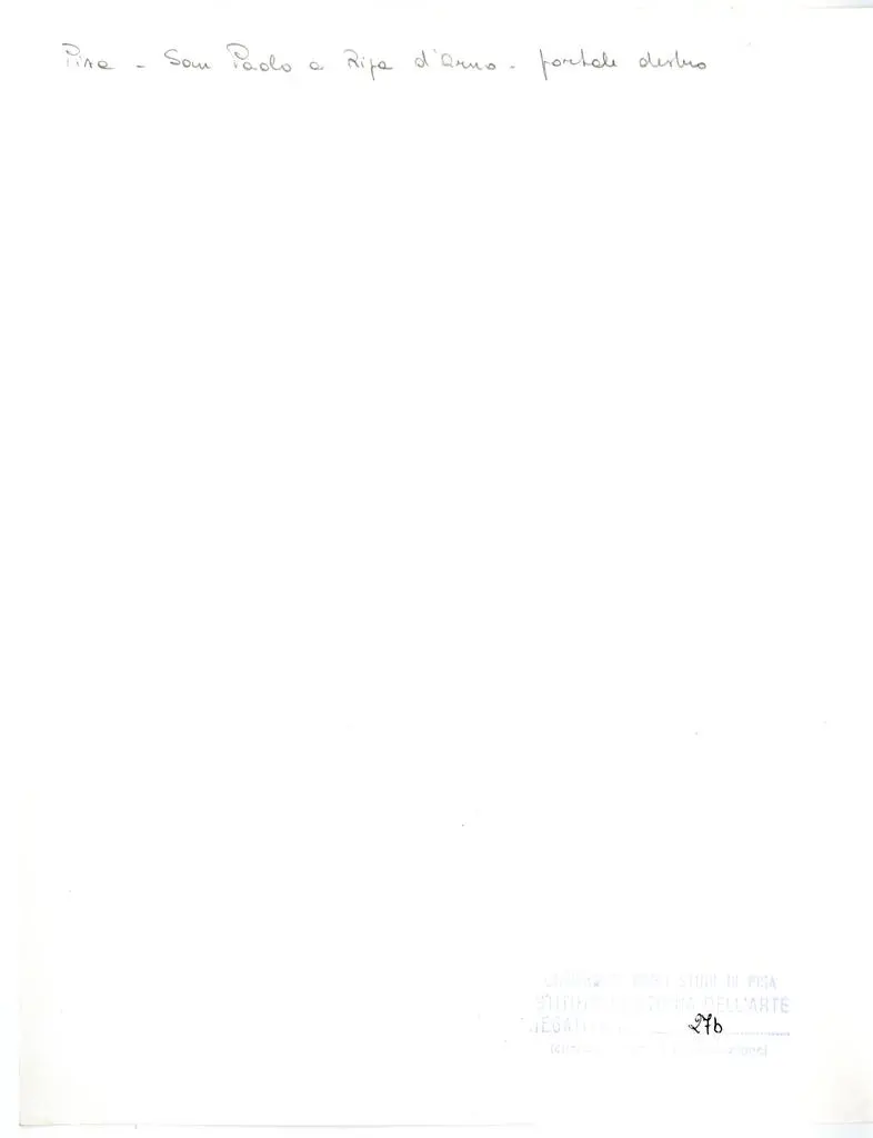 Universit&agrave; di Pisa. Dipartimento di Storia delle Arti , Pisa - San Paolo a Ripa d'Arno - portale destro