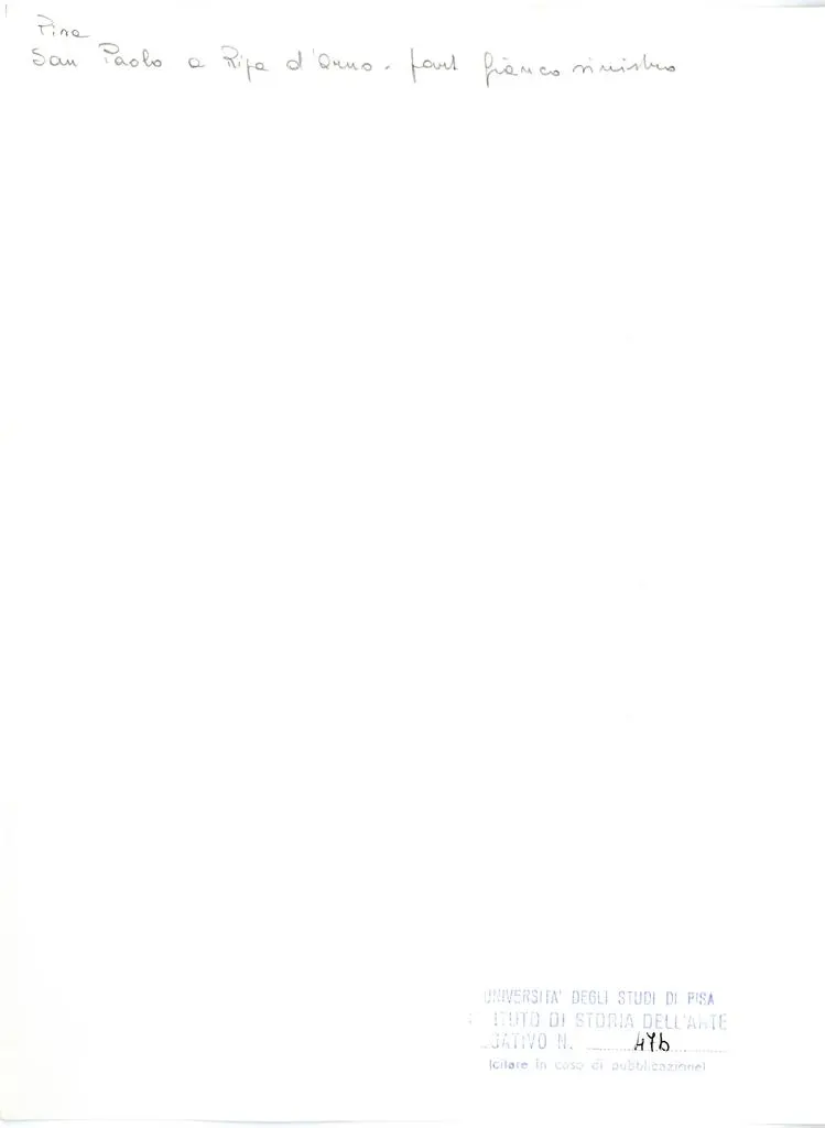 Universit&agrave; di Pisa. Dipartimento di Storia delle Arti , Pisa - San Paolo a Ripa d'Arno - part. fianco sinistro