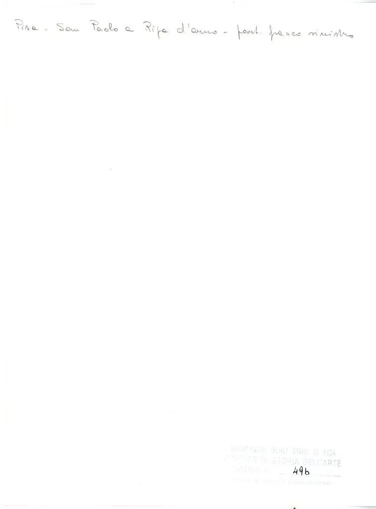 Università di Pisa. Dipartimento di Storia delle Arti , Pisa - San Paolo a Ripa d'Arno - part. fianco sinistro