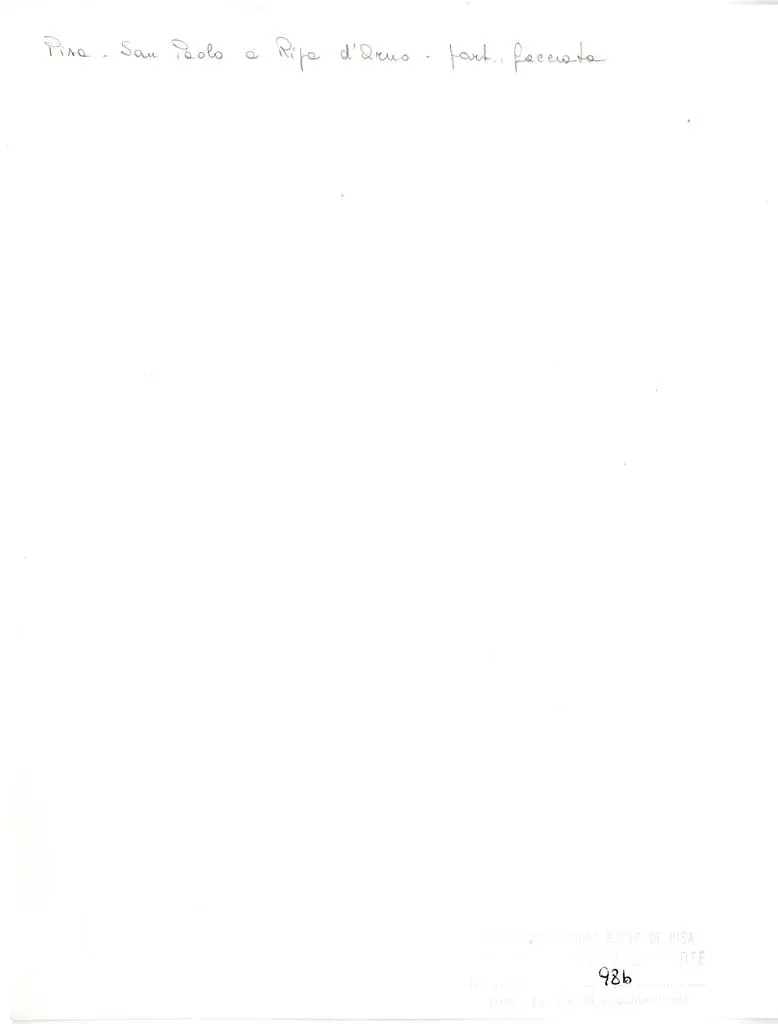 Universit&agrave; di Pisa. Dipartimento di Storia delle Arti , Pisa - San Paolo a Ripa d'Arno - part. facciata