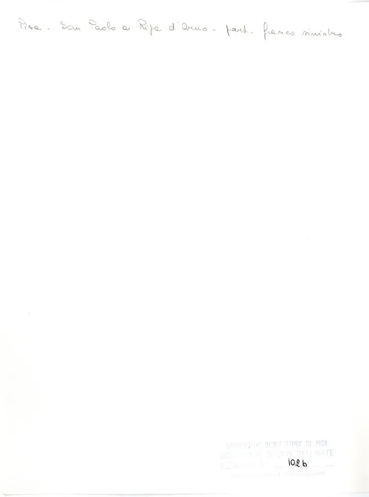 Universit&agrave; di Pisa. Dipartimento di Storia delle Arti , Pisa - San Paolo a Ripa d'Arno - part. fianco sinistro