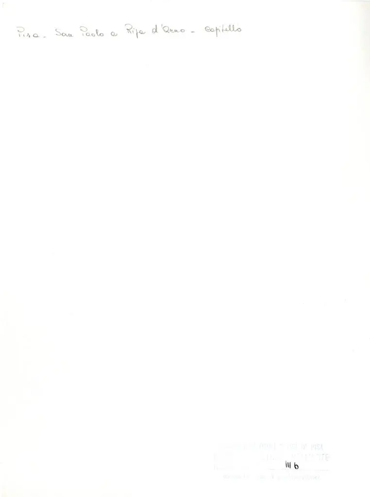 Universit&agrave; di Pisa. Dipartimento di Storia delle Arti , Pisa - San Paolo a Ripa d'Arno - capitello