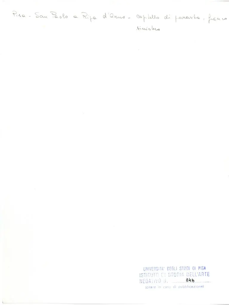 Università di Pisa. Dipartimento di Storia delle Arti , Pisa - San Paolo a Ripa d'Arno - capitello di parasta, fianco sinistro