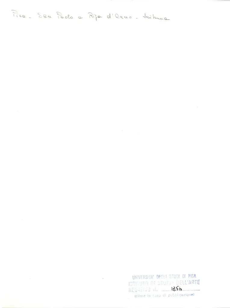 Università di Pisa. Dipartimento di Storia delle Arti , Pisa - San Paolo a Ripa d'Arno - tribuna