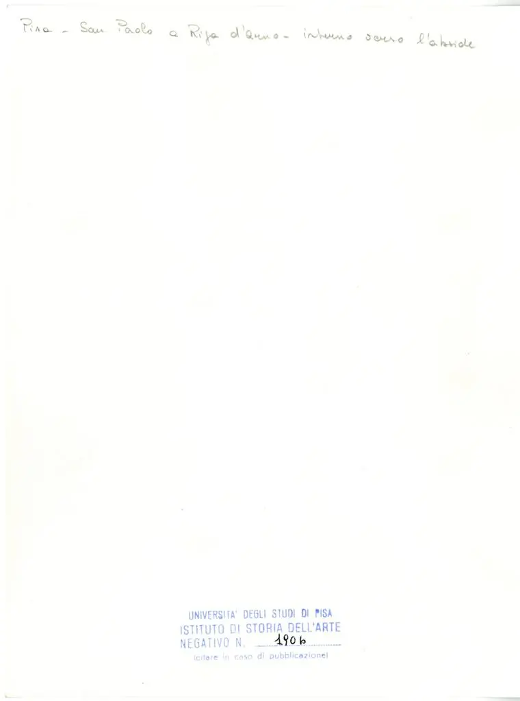 Università di Pisa. Dipartimento di Storia delle Arti , Pisa - San Paolo a Ripa d'Arno - interno verso l'abside