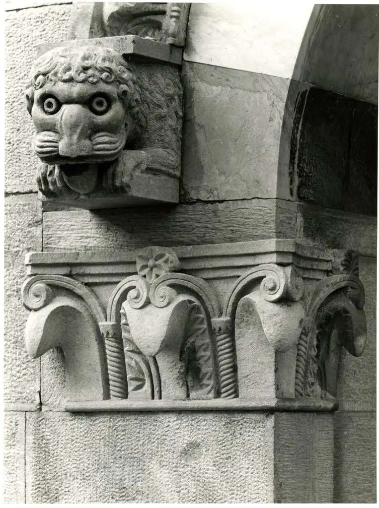 Anonimo sec. XII , Leone, Motivi decorativi fitomorfi