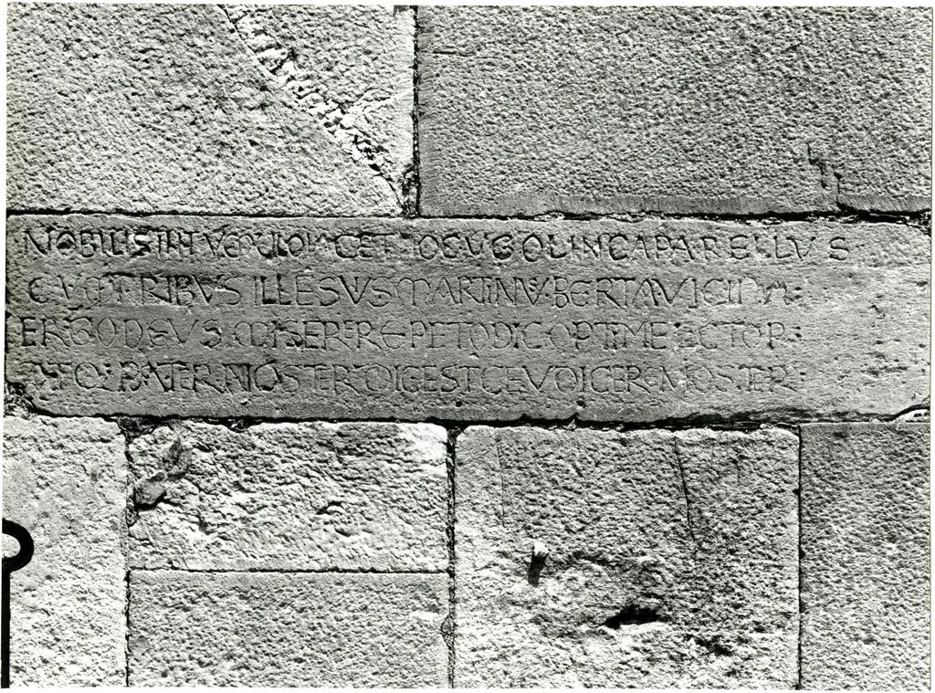 Universit&agrave; di Pisa. Dipartimento di Storia delle Arti , Anonimo pisano - sec. XII - Iscrizione