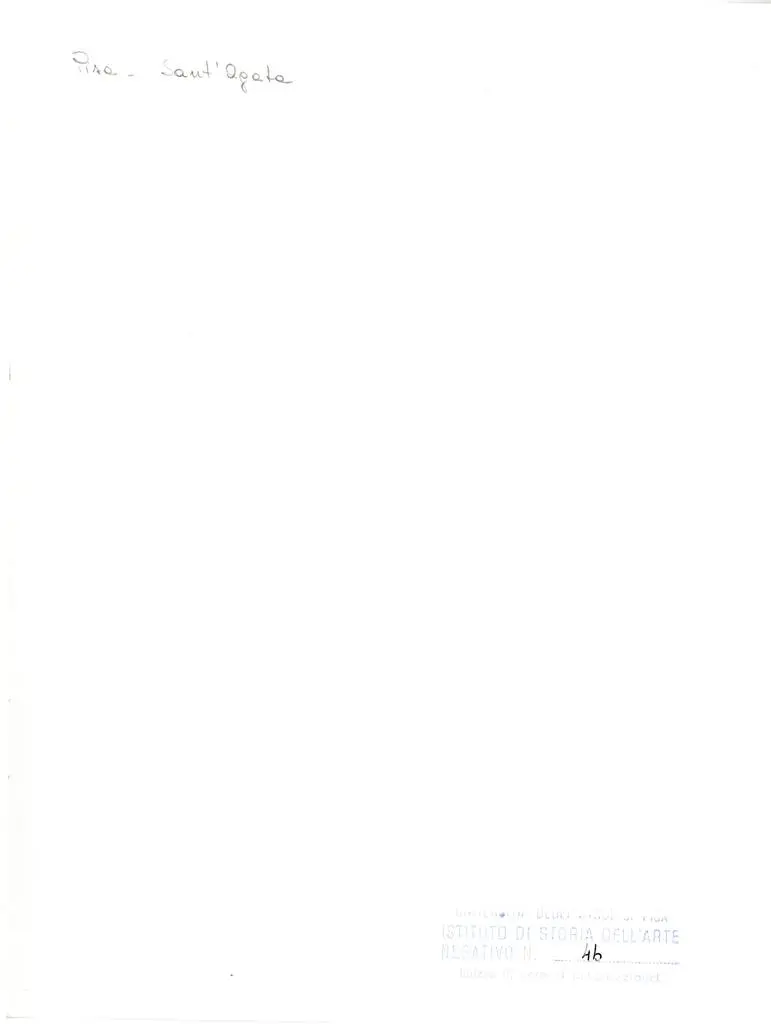 Universit&agrave; di Pisa. Dipartimento di Storia delle Arti , Pisa - Sant'Agata