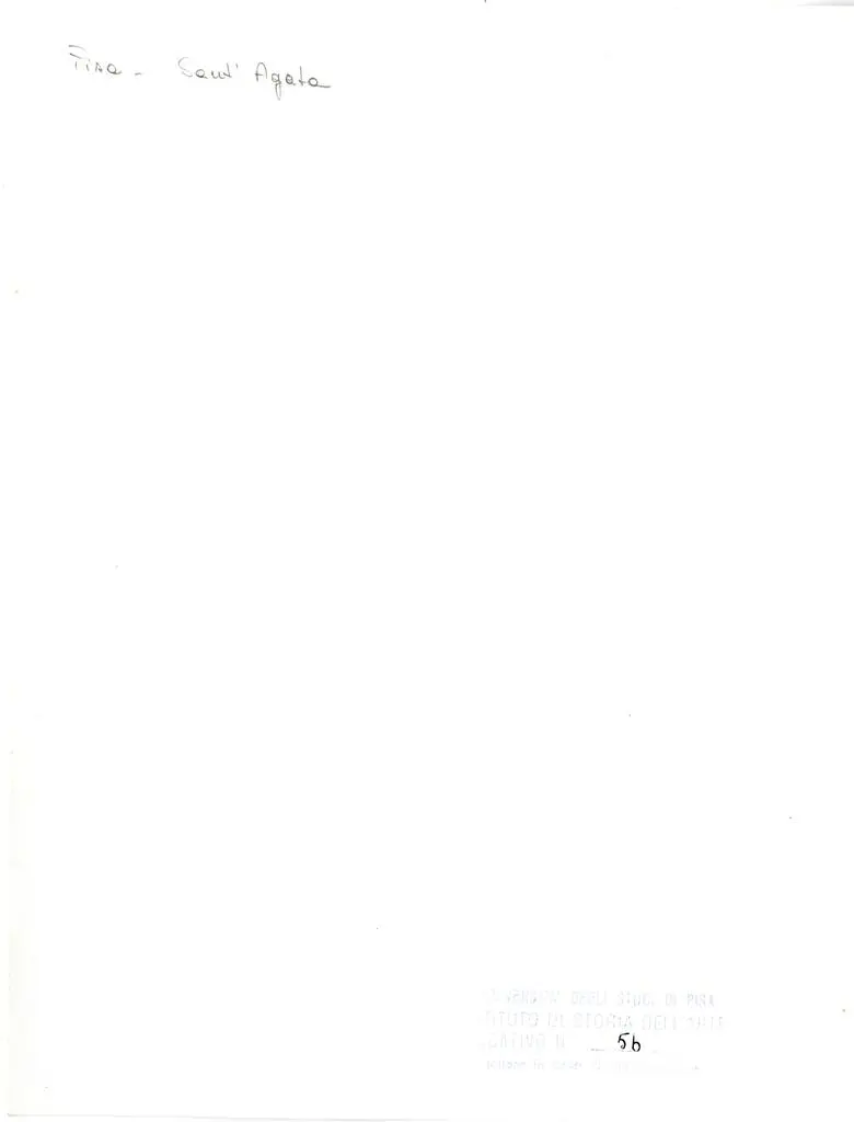 Universit&agrave; di Pisa. Dipartimento di Storia delle Arti , Pisa - Sant'Agata