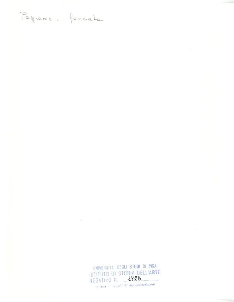 Universit&agrave; di Pisa. Dipartimento di Storia delle Arti , Pappiana - facciata