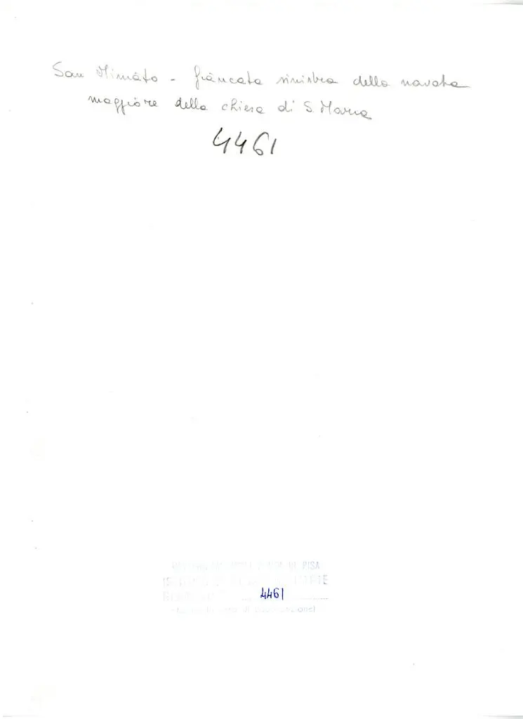 Universit&agrave; di Pisa. Dipartimento di Storia delle Arti , San Miniato - fiancata sinistra della navata maggiore della chiesa di S. Maria