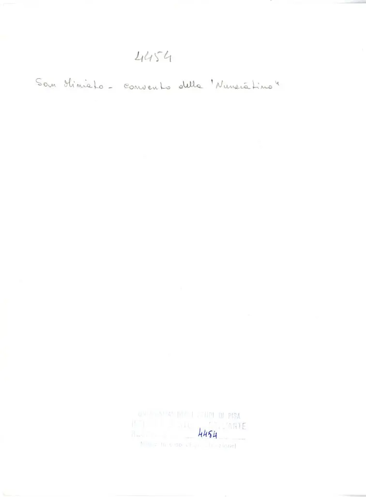 Universit&agrave; di Pisa. Dipartimento di Storia delle Arti , San Miniato - convento della "Nunziatina"