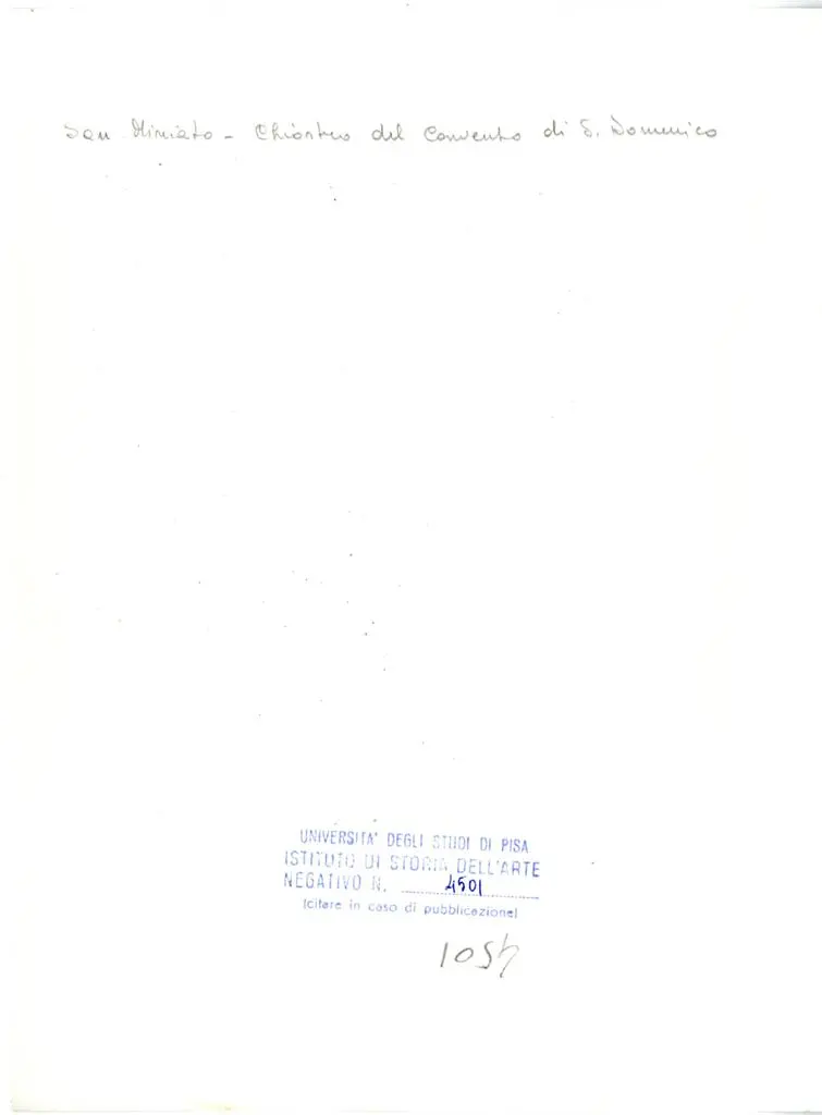 Universit&agrave; di Pisa. Dipartimento di Storia delle Arti , San Miniato - Chiostro del convento di S. Domenico