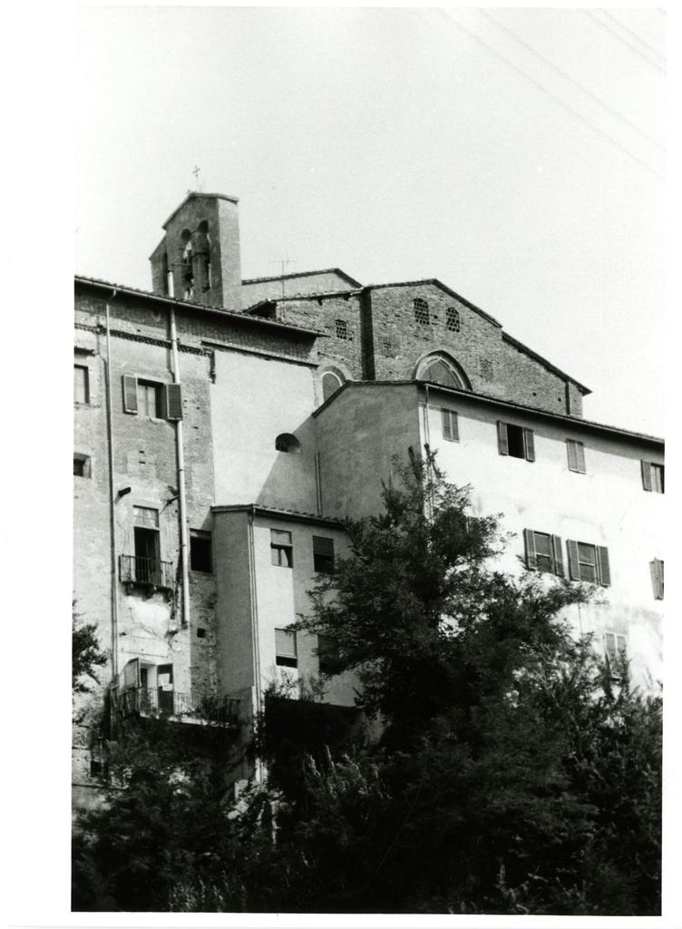 Anonimo , Anonimo - sec. XVII/ XVIII - Veduta del convento di S. Francesco e di alcune abitazioni in via S. Andrea