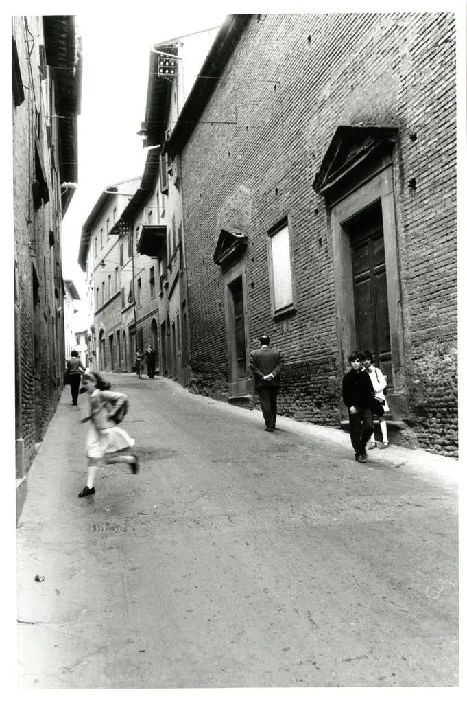 Anonimo , Anonimo - sec. XVI - veduta di via Giosu&egrave; Carducci con l'ex Oratorio della Crocetta