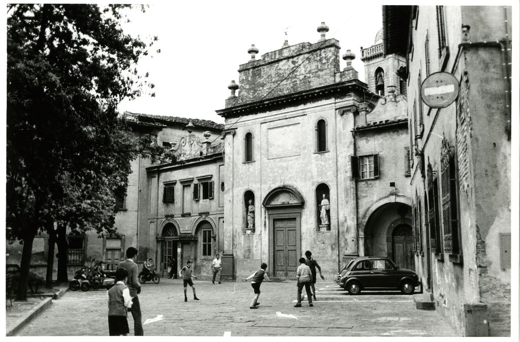 Anonimo , Anonimo - sec. XVII/ XVIII - Veduta di piazza XX Settembre con la chiesa di S. Caterina