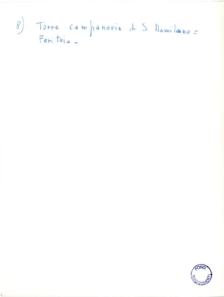 Anonimo , Torre campanaria di S. Mamiliano: Feritoia