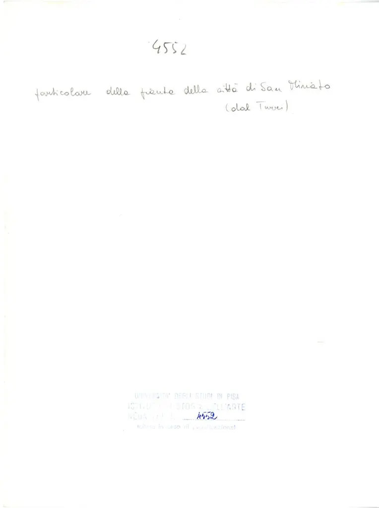 Universit&agrave; di Pisa. Dipartimento di Storia delle Arti , particolare della pianta della citt&agrave; di San Miniato (dal Turri)