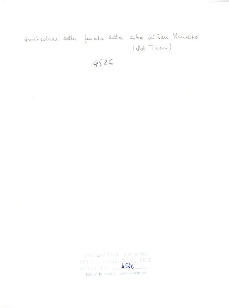 Universit&agrave; di Pisa. Dipartimento di Storia delle Arti , particolare della pianta della citt&agrave; di San Miniato (dal Turri)