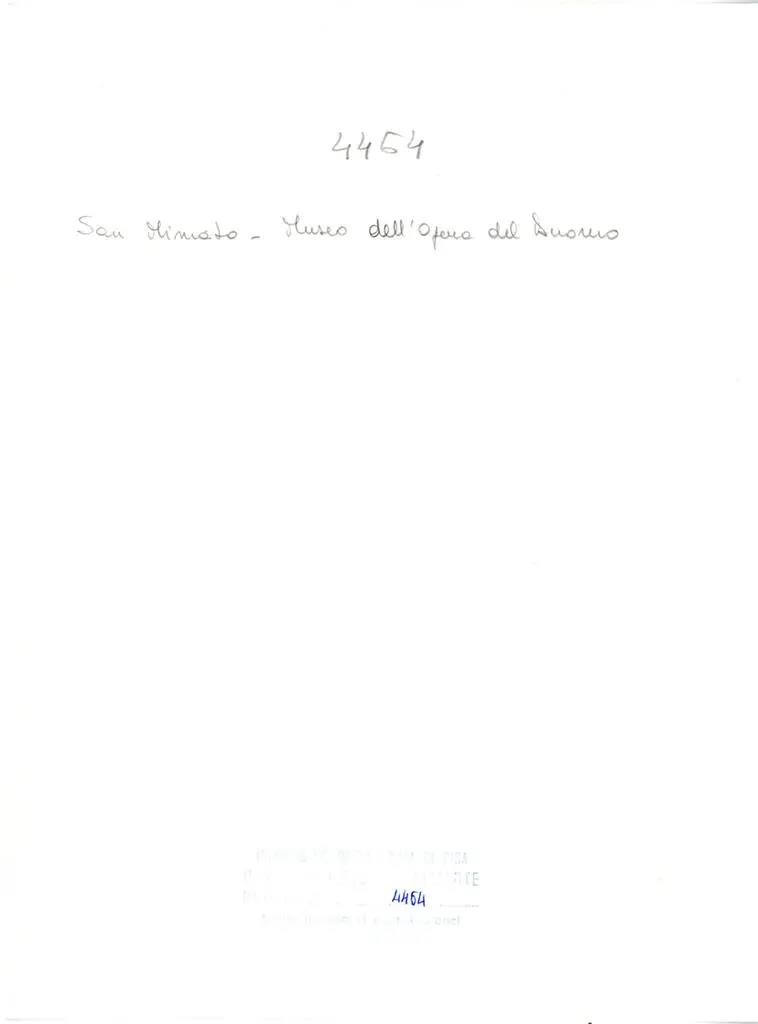 Università di Pisa. Dipartimento di Storia delle Arti , San Miniato - Museo dell'Opera del Duomo