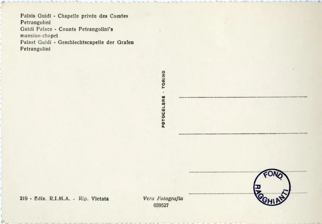 Fotocelere Torino , Rimini - Palazzo Guidi - Cappella Gentilizia dei Conti Petrangolini