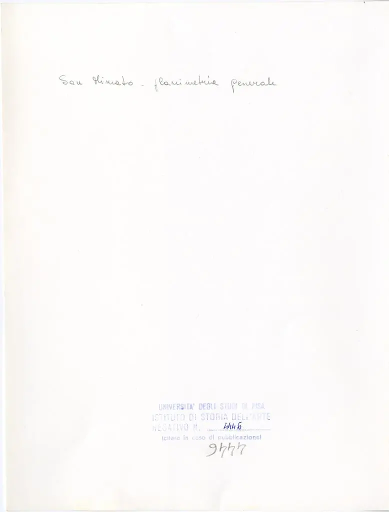 Universit&agrave; di Pisa. Dipartimento di Storia delle Arti , San Miniato - planimetria generale