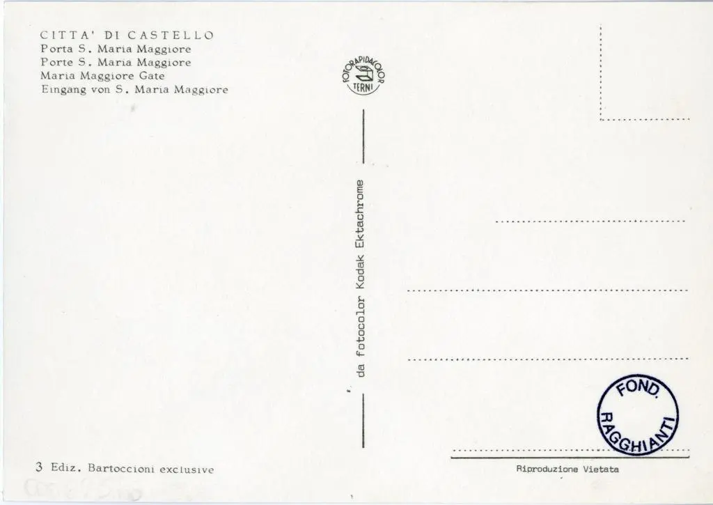 Bartoccioni G. , Citt&agrave; di Castello - Porta S. Maria Maggiore