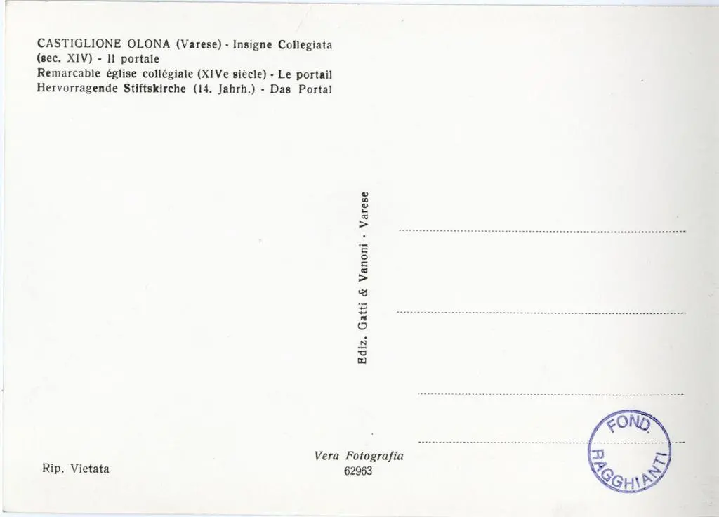 Anonimo , Castiglione Olona (Varese) - Insigne Collegiata (sec. XIV) - Il portale