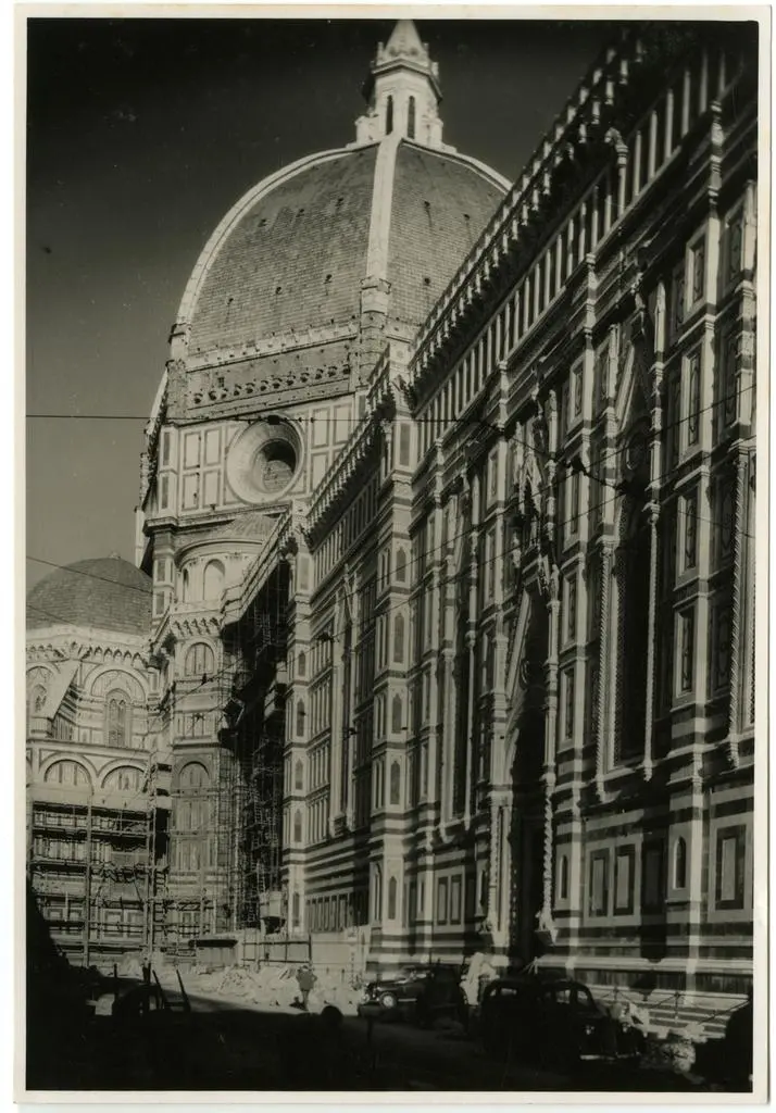 Anonimo , Brunelleschi Filippo - sec. XV - fianco settentrionale e cupola della Cattedrale di S. Maria del Fiore