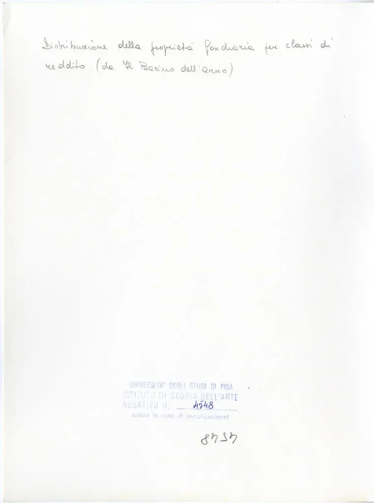 Universit&agrave; di Pisa. Dipartimento di Storia delle Arti , Distribuzione della propriet&agrave; fondiaria per classi di reddito (da Il Bacino dell'Arno)